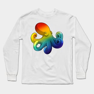 Octopus with Rainbow Long Sleeve T-Shirt